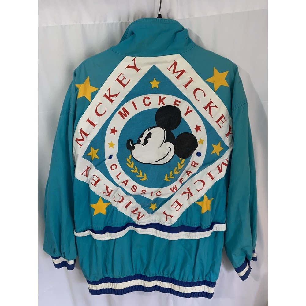 Vintage 90s Mickey Mouse & Co Classic Wear Teal‎ Jacket Adult XL Disney